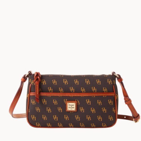 Dooney & Bourke Handbags - NWT DOONEY & BOURKE GRETTA LOLA POUCHETTE CROSSBODY (BROWN TOMORROW)